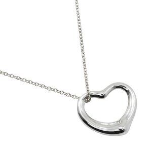TIFFANY&Co. Open heart Necklace Elsa Peretti Silver925 heart 6.7g Women
